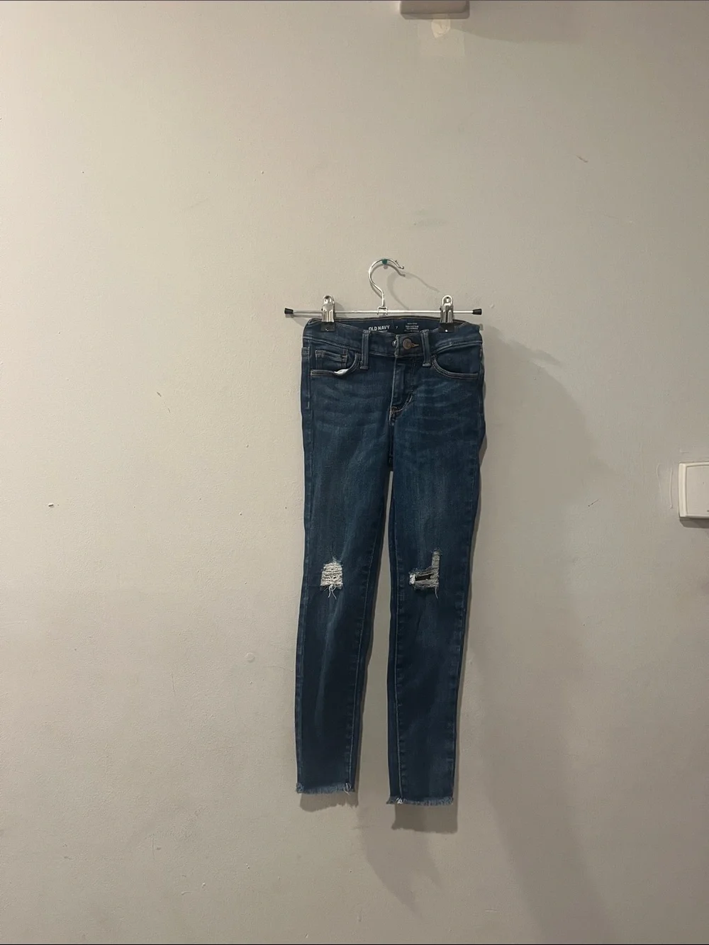 Old Navy Dark Blue Distressed Kids Jeans